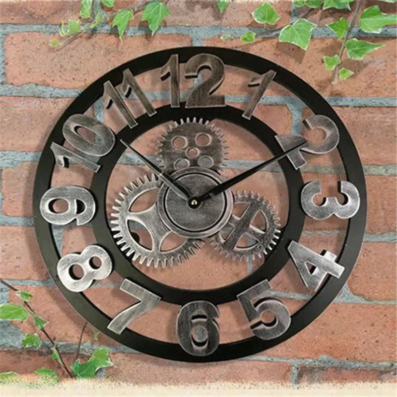 3D Retro Wanduhr