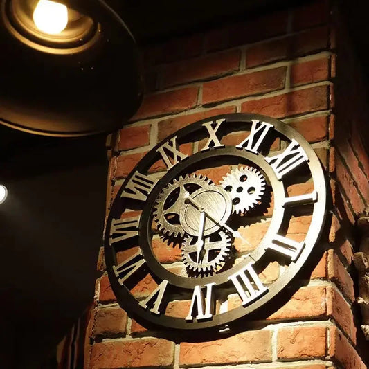 3D Retro Wanduhr