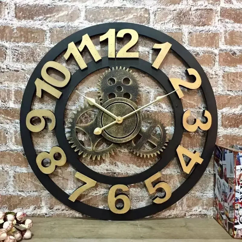 3D Retro Wanduhr