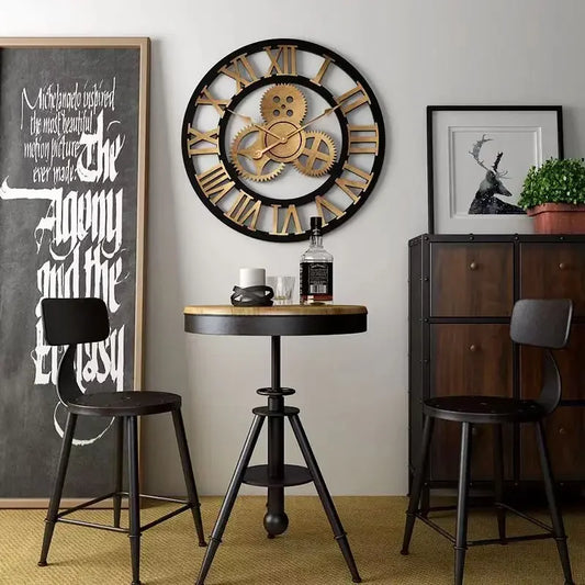 3D Retro Wanduhr