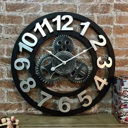 3D Retro Wanduhr