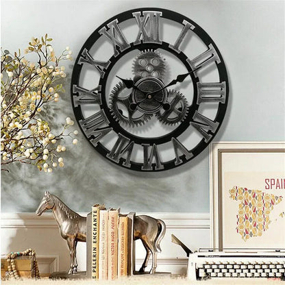 3D Retro Wanduhr