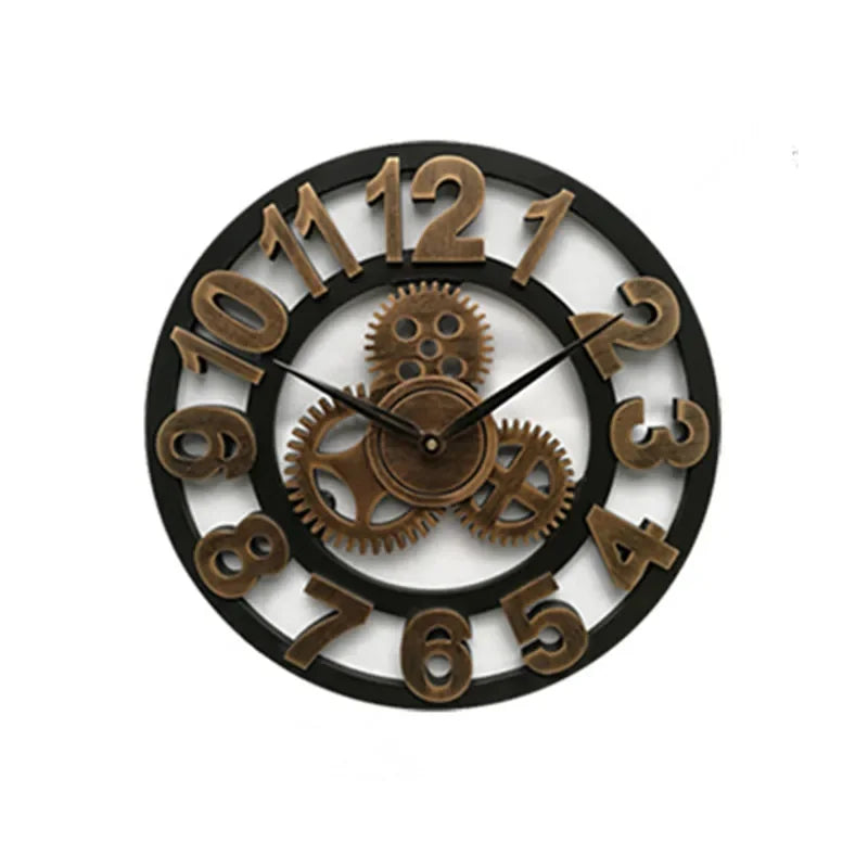 3D Retro Wanduhr