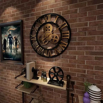 3D Retro Wanduhr