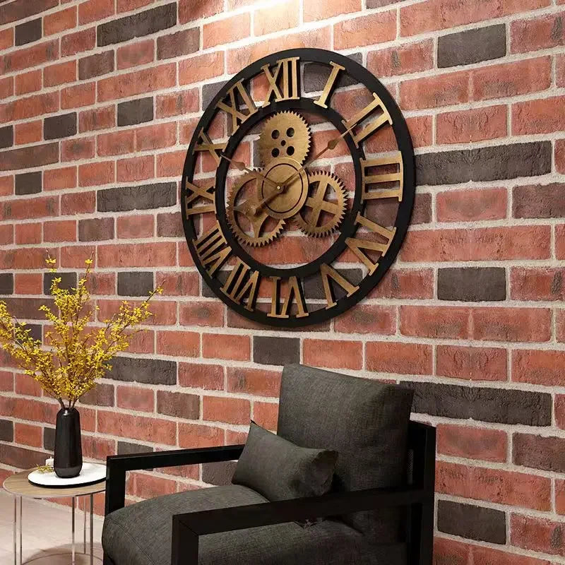 3D Retro Wanduhr