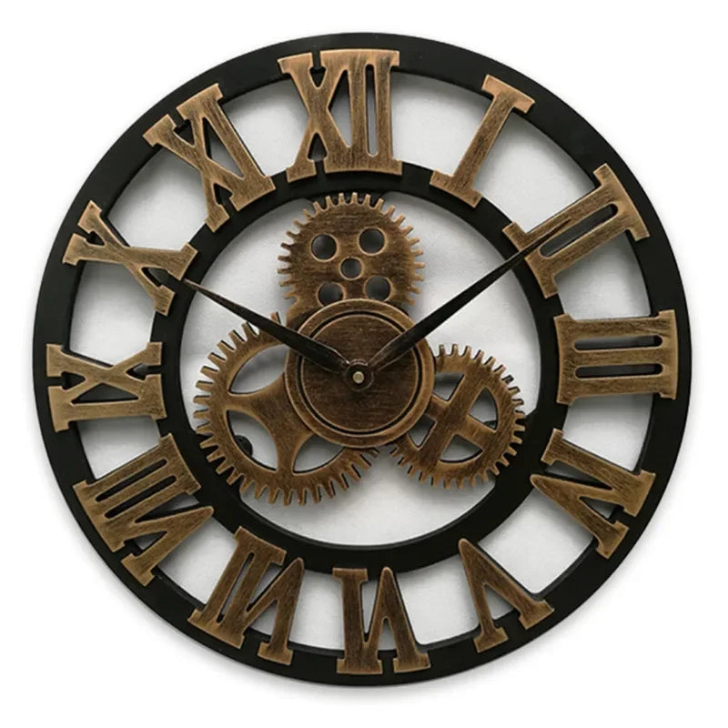 3D Retro Wanduhr
